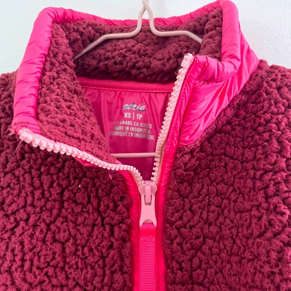 Aerie Dream Oversized Sherpa Quarter Zip Sweatshirt - Picture 3 of 3